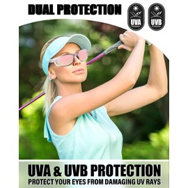 Myiaur Women Sports Sunglasses for Running Cycling UV400 Protection Polarized Lens Lightweight Wrap Around Design M8140