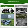 Golf Practice Net, 10x7FT Golf Net with Tri-Turf Mat &