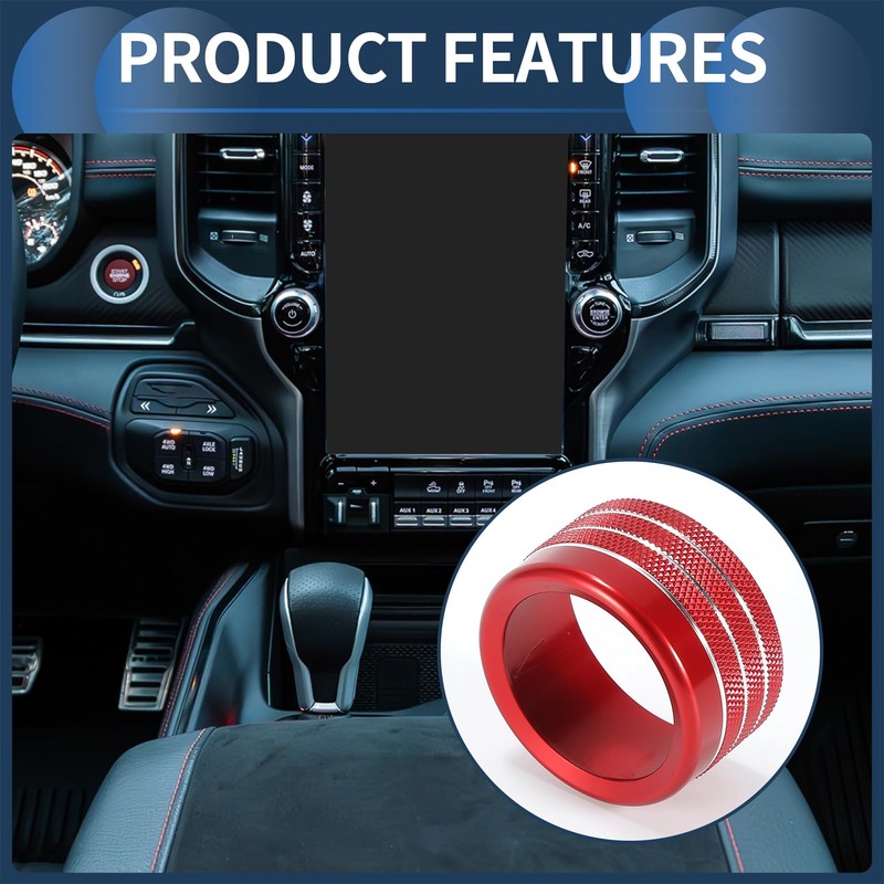 INFINAUTO Center Console Audio Media Volume Control Switch Knob Cover