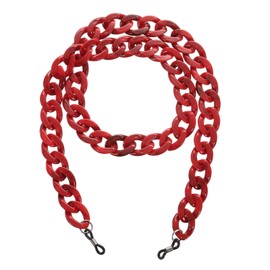 sourcing map Eyeglass Chains for Women, Acrylic Eyeglass Holder Chains Adjustable Sunglasses Lanyards Holder Chain Beaded String Holder Anti-Lost Strap for Glasses Sunglasses, Red