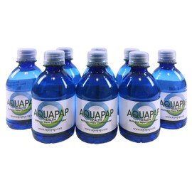 AQUAPAP Health Neti Pot Nasal Irrigation Vapor Distilled Water 8 Pack of 8oz Single Serve Bottles (Water only Does not Include neti Pot)