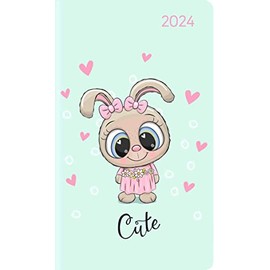 Ladytimer Slim Cutie 2024 Pocket Calendar 9 x 15.6 cm Ladybird Weekly 128 Pages Note Book Alpha Edition