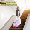 EKUIZAI Girls Trolley Backpack Set Cute Colorful Girls Rolling Backpack