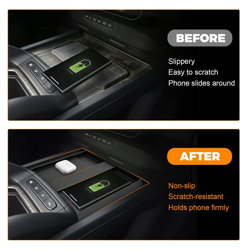 Wireless Charging for Kia Telluride Accessories 2027,Silicone Anti Slip Pad