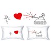HUMAN TOUCH, Love Tank Romantic His & Hers Pillow Cases.