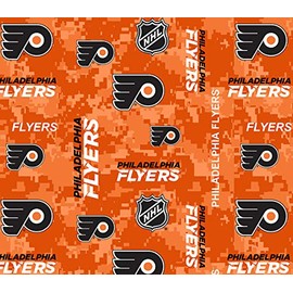Philadelphia Flyers Fleece Blanket Fabric-Digi Camo Design-Sold by The Yard