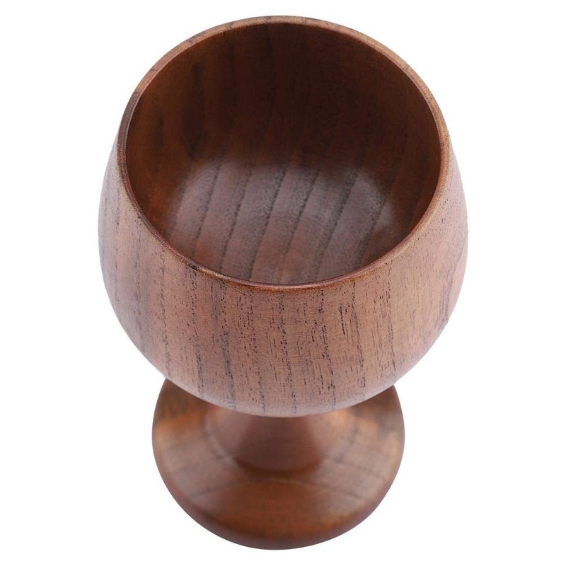 VIFERR Wooden Goblet Vintage Wooden Wine Goblet First Class Natural