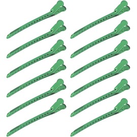 Pinzas de Peluquería Verdes 12 Piezas de Acero Inoxidable para Barbería No se Deforman Oxidan, para Teñido y Rizado, Uso en Salones y Barberías Color Aleatorio