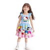 Bostetion Girls Cute Dress for Kids Cartoon Daily Dress for