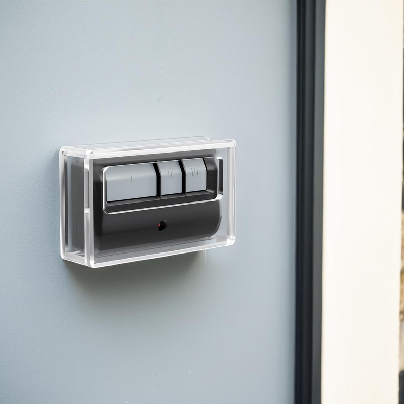 Acrylic Garage Door Opener Holder, Wall Mount Clear Case for