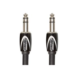Roland Black Series Stereo Connection Cable - 6.3mm TRS Jack Plug 1m - RCC-3-TRTR