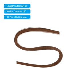 PATIKIL 60pcs Metallic Quilling Strips Paper 3mm(1/8") x 54cm Origami Paper Quilling Kits for Adults Beginner Art DIY Craft Christmas, Copper