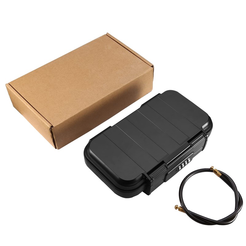 Upgrade Portable Safe, Security Box with Number Code, Waterproof Anti-Theft