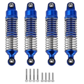 Pothyes TRX4M Aluminum 52mm Shocks Absorber Oil Threaded Damper with Washer for 1/18 TRX-4M RC Crawler Original Stock Upgrade Parts (blue)