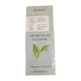 ONRSV Whipped Vegan Cleanser Cream, Korean Cleanser For Oily Skin - Mugwort & Tea Tree