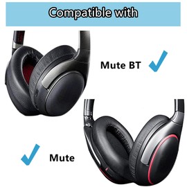 TaiZiChangQin Replacement Ear Pads Compatible with Devil Mute BT Mute Bluetooth Headphones Upgrade Fabric Cushion Noise Isolating Foam