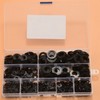 RESFNSE 600Pcs Black Nylon Rubber Flat Washer Assortment Kit for