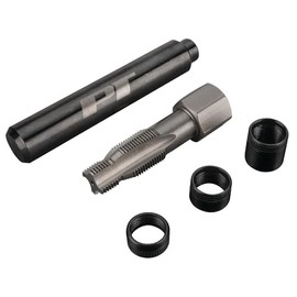 Performance Tool W86910 Kit de reparación de bujías M14-1.25 tamaño de Rosca y escariador cónico HSS (3) Insertos de Acero Inoxidable 503