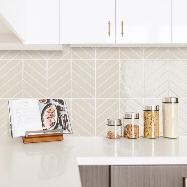 Peel and Stick Backsplash for Kitchen,New Upgrade Herringbone Premium Tiles,Stick