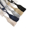 HedongHexi 2 Pack Gold Curtain Tassel Tibacks, Modern Rope Window