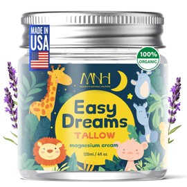 Magnesium Lotion for Kids, Tallow Based Magnesium for Kids, Safe for Babies 3 Months+, Chemical and Fragrance Free Lavender Scented Moisturizing Body Lotion, Made in USA, 2 Month Supply