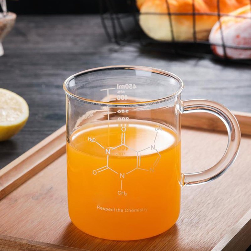 COSSIKA Ceramic Mugs, Chemical Mugs, Borosilicate Glass Coffee Cups with
