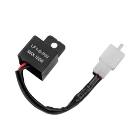 SRLWMYI LED Indicator Relay 12 V Universal Motorcycle Indicator Relay 2-Pin Load Independent LF1-S-PIN Max 150 W 12 Volt Indicator Transmitter Flashing Frequency Control Relay for Motorcycles