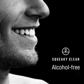 Squeaky Clean Alcohol Free Mouthwash 16 Ounce. Fresh Breath Oral Mouth Rinse. Cool Minty Flavor. Treats Bad Breath.