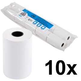 Exacompta - Ref 40339E - Credit Card Receipt Roll (Pack of 10 Rolls) - 57mm Width x 18m Length, Suitable for Shops, Kiosks, Cafés, Restaurants, Card Payments
