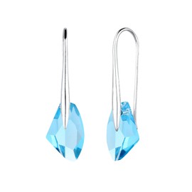 Elli Earrings Women's Drop Earrings Elegant Trend with Crystals Made of 925 Sterling Silver Gold-Plated, Facet cut, Crystal