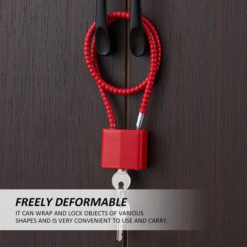 2 Padlocks with Keys, Long Shackle Padlocks, Adjustable Malleable Wire