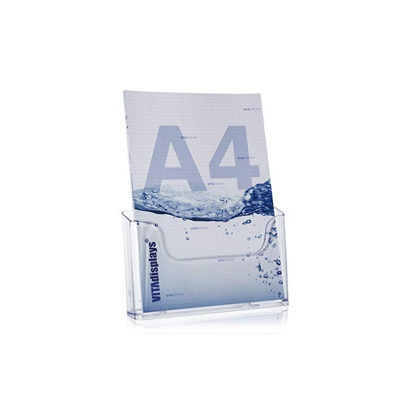Vitadis Plays® A4 Leaflet Holder/Magazine Rack, Transparent (Ne)