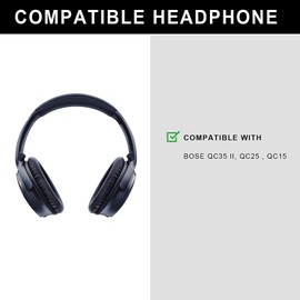 Defean Replacement Ear Cushions Soft Protein Leather and Memory Foam Blue Ear Pads for Bose Quiet Comfort 35 (QC35) QuietComfort 35 II (QC35 II) Headphones (Blue)