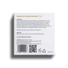 Marigold & Meadowsweet Soap, Cold Process natural face bar soap, With Premium Essential Oils, All Skin, Collaboration with RBGE, Scottish handmade soap, With seaweed extracts, DIANA DRUMMOND