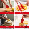 CasaVida Silicone Spatula Set, 8 Pcs, Red