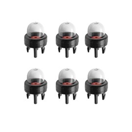 ShiningUU Snap in Primer Bulb Pump 6 Pack Plastic Replacement Fuel Primer Bulb Assembly for Carburetor, Compatible with Most Chainsaws, Trimmers, Hedge Trimmers & Blowers
