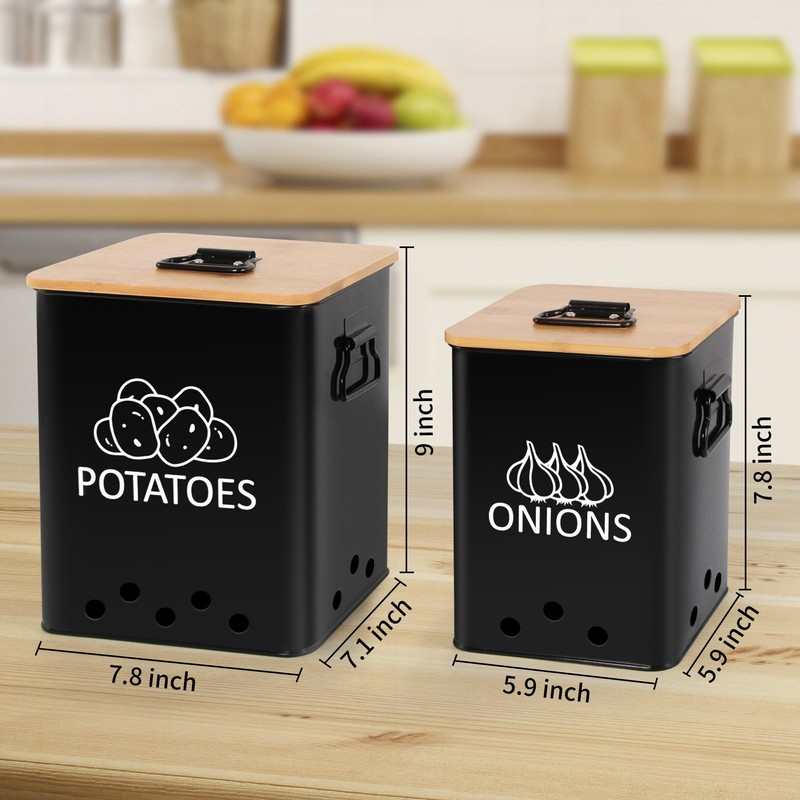 Candco Potato and Onion Storage Bin, Set of 2 Vegetable