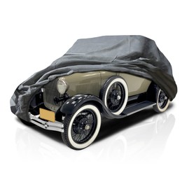 5 Layer Car Cover for Ford Model A 1931 Sedan 4-Door Semi Custom Fit Full Coverage Pollution, Dust, Sun, Snow, Rain, Hail All Weather Protection, Breathable