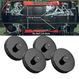 BILLFARO 4Pcs Jack Pad Jackingo Lift Pad/Puck Jack Point Adapter Billet for Corvette C5, C6, C7 & C8 Models Including Base Stingray Z06, Zr1, and for Corvettes Grand Sport (Black)