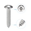 sourcing map Phillips Head Self Tapping Screws, #8x1" 304 Stainless
