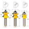 Gasea 5pcs 1/2 Inch Half Round Bearing Bullnose Router Bits