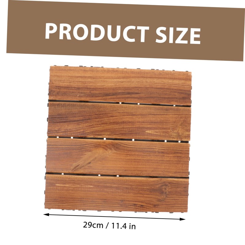 Tofficu Interlocking Decking Tiles Splashproof Outdoor Flooring for Balcony Deck
