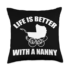 Better with nanny First-aid Kit Better with Nanny Child Minder Throw Pillow, 18x18, Multicolor