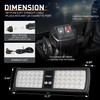 Nilight Red White 48LED Visor Strobe Lights Interior Windshield Emergency
