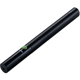 Elecom ELP-GL09BK Green Laser Pointer, No Presenter Function, Black