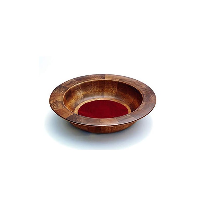 Handcrafted Walnut Stained Offering Plate