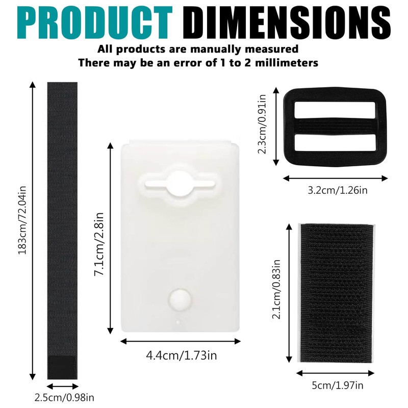 GOMETY Pack of 8 Retaining Straps, Mounting Straps and Clips,