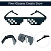 [Lorigun] Thug Life Sunglasses Pixel Mosaic Glasses Party Glasses MLG
