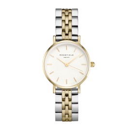 Rosefield Women's Watch - The Small Edit - 26mm Round Case, Silver-Gold, Elegant
