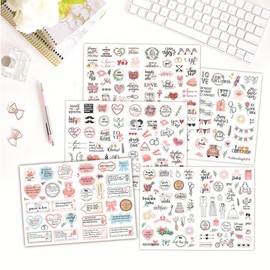Levigo Wedding Scrapbook Stickers 5 Sheets Wedding Scrapbooking Supplies (PZ002)